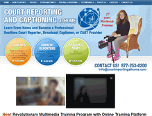 Tablet Screenshot of courtreportingathome.com